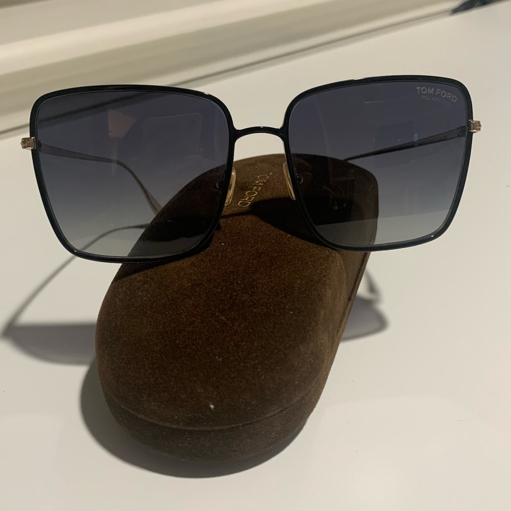 Tom Ford Black Square Gradient Sunglasses